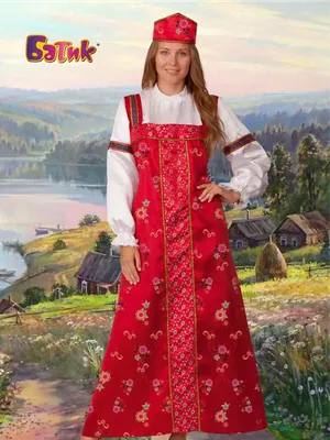 Батик Русский народный костюм на масленицу