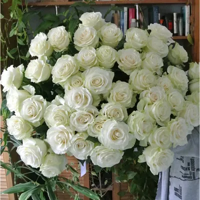 Букет белых роз купить в Москве белые розы c доставкой недорого заказать по  цене магазина Во имя розы