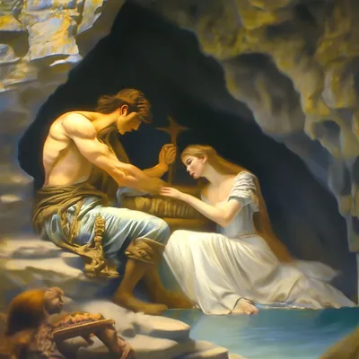 Орфей и Эвридика в пещере» — создано в Шедевруме