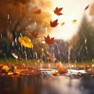 Осень пришла в Москву. Дождь придавил листву. (с) | Пикабу