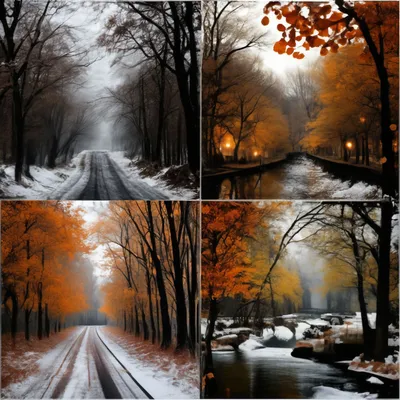 Осень, зима, коллаж» — создано в Шедевруме