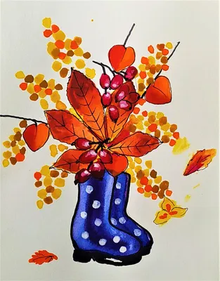 Осенние листья рисунки детей - 65 фото
