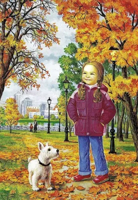 Детский рисунок осенний пейзаж - 77 фото