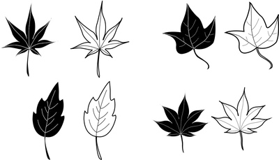 Черно- белый венок осенние листья Иллюстрация вектора - иллюстрации  насчитывающей экземпляр, декор: 185782248