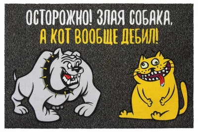 Табличка \"Осторожно злая собака а кот ваще дебил\": шаблоны, примеры макетов  и дизайна, фото