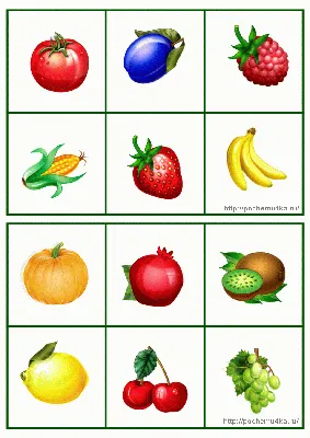 Тематические карточки Домана \"Овощи, фрукты, ягоды\"