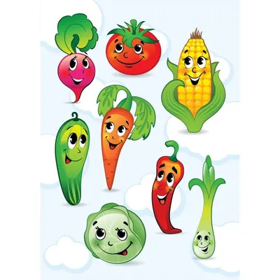 Веселые овощи картинки для детей цветные (42 фото) » Юмор, позитив и много  смешных картинок
