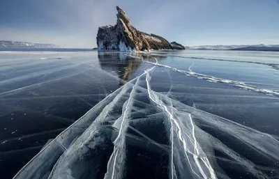 Lake Baikal in winter. Озеро Байкал зимой. | Озеро байкал, Озеро,  Замечательные места