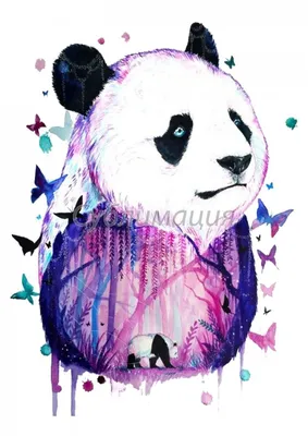 Панда с цветами (75 фото) »
