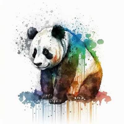 Иллюстрация двух панд, Гигантская панда Красная панда Рисунок с  изображением панды Медведь, Раскрашенная вручную панда, Акварельная  живопись, ребенок, роспись png | PNGWing