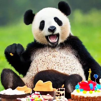 Иллюстрация с днем рождения красивой Panda с Rainbow в стиле Kawaii.  Красивая панда вектора с Rainbow Иллюстрация штока - иллюстрации  насчитывающей иллюстрация, природа: 191257573