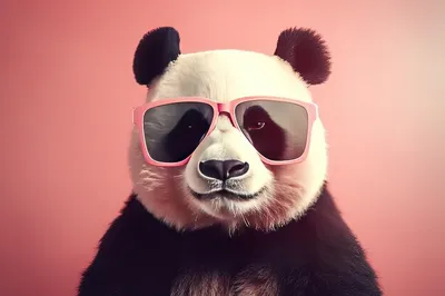 Stylish Panda in Sunglasses. Photo in Old Color Image Style. AI Generative  Stock Illustration - Illustration of head, hipster: 273795612