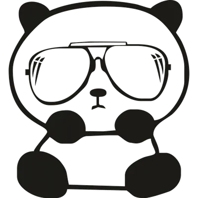 Панда мультфильма, в очках на желтом фоне Иллюстрация вектора - иллюстрации  насчитывающей головка, браслетов: 172390571