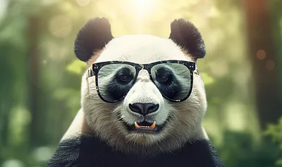 Панда в очках стоковое фото ©julos 132533816