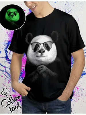 Панда курит в очках высокая …» — создано в Шедевруме