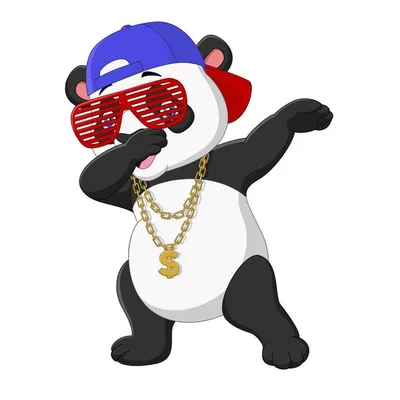 панда, крутая панда в очках, png | PNGWing