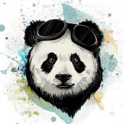 портрет панды в наушниках и очках. создан Иллюстрация штока - иллюстрации  насчитывающей панда, иллюстрация: 266278183
