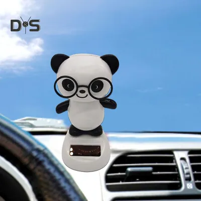 Наклейка на авто Панда в очках машину виниловая - матовая, глянцевая,  светоотражающая, магнитная, металлизированная