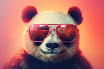 панда в бикерной куртке и солнцезащитных очках в диснеевском мультфильме  Иллюстрация штока - иллюстрации насчитывающей носить, джинсыы: 278627212