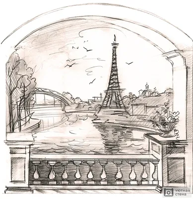 Модульная картина Париж, рисунки – ART-VEK