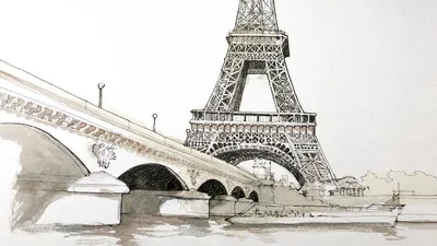 Париж рисунок - 33 фото