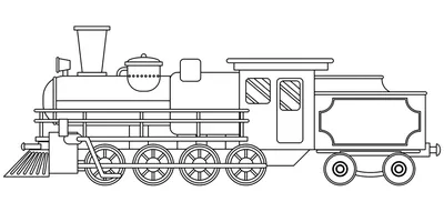 Паровозик из Ромашково картинки раскраски 1 - Рисовака