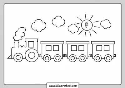 Рисунок вагон для детей - 46 фото