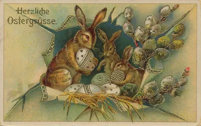 Как в Европе поздравляли с Пасхой: старинные пасхальные открытки