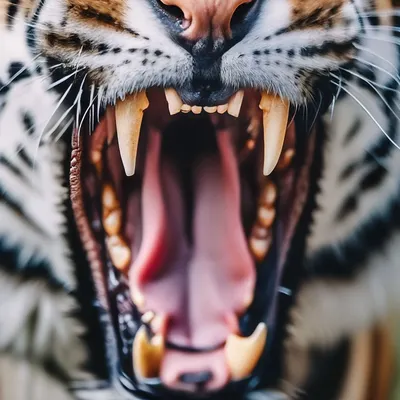 Пасть тигра макросъемка» — создано в Шедевруме