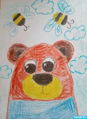 Пчелка детский рисунок - 77 фото