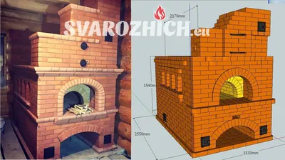 Русская печь с лежанкой и с нижним прогревом 6×10 кирпичей - Печник  Сварожич Денис