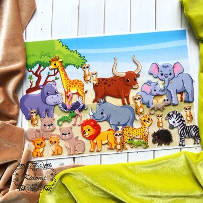 Печать на фетре \"Лесные животные\" ⋆ Kidomi Развивающие игрушки и материалы  для творчества