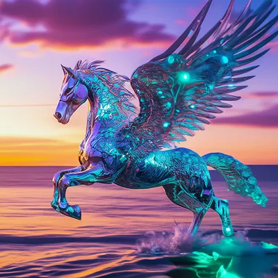 Pegasus - Пегас, крылатый волшебный …» — создано в Шедевруме