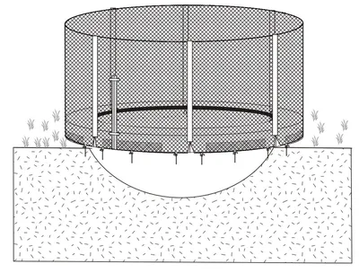 Защитная сетка Garden4you Ground Trampoline Safety Net, 305 см - 1a.ee