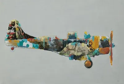 Картина маслом Kayoom Airplane, 90 см x 60 см, 1 шт. - 1a.lv