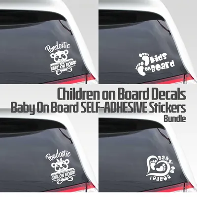 Наклейка на стекло автомобиля Ребенок в машине Baby Yoda on Board переводная,  стикерпак Мандалорец. Endor