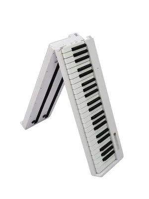 Портативное складное пианино с динамической клавиатурой PianoSolo Pro 3  White - купить с доставкой по выгодным ценам в интернет-магазине OZON  (606639659)