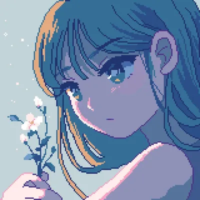 Retro pixel art of an anime girl on Craiyon