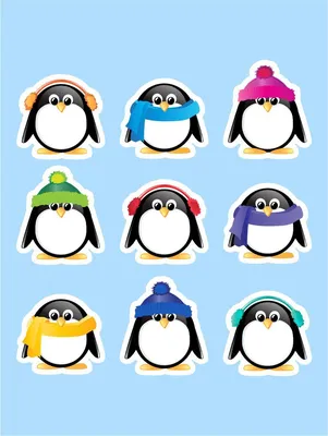 Наклейки стикеры Милые пингвины - купить с доставкой по выгодным ценам в  интернет-магазине OZON (908161211)