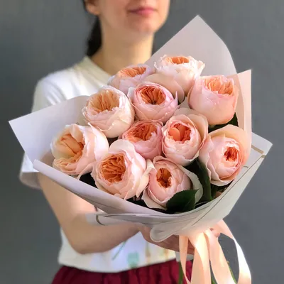 Купить красные пионовидные розы с доставкой в Москве | Заказать пионовидные  розы красные в интернет магазине цветов