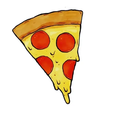 Пицца, Новый год. Цветной рисунок …» — создано в Шедевруме