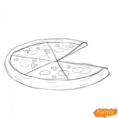 Картинки для срисовки пицца - 78 фото