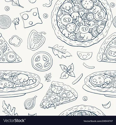 Рисунки для срисовки на праздник День пиццы пепперони (40 фото) » рисунки  для срисовки на Газ-квас.ком