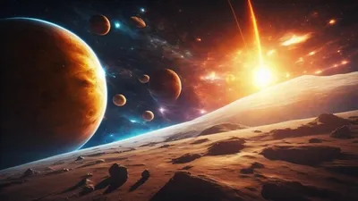 Планета солнце в макроприближении на…» — создано в Шедевруме