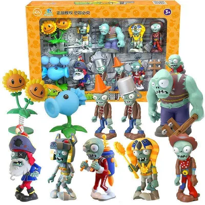 Набор фигурок Plants vs Zombies set K / Растения против зомби (Set. 4-14см  ) - купить с доставкой по выгодным ценам в интернет-магазине OZON  (579054875)