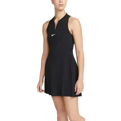 Теннисное платье Nike Court Dri-Fit Victory Tennis Dress W - white/black -  купить по выгодной цене | Теннисный магазин Tennis-Store.ru