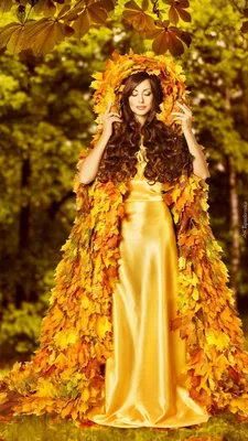 Женский карнавальный костюм осени - 62 фото