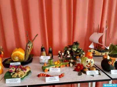 Выставка поделок из овощей и фруктов «Осенняя сказка» (4 фото).  Воспитателям детских садов, школьным учителям и педагогам - Маам.ру