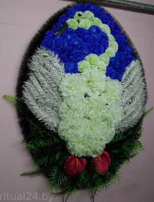Похоронный венок из живых цветов круглый «Нежность» | Венки из живых и  искусственных цветов