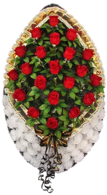 Купить венки в Челябинске - заказать погребальный венок (могильный) из  живых или искусственных цветов с лентой и без - Успение